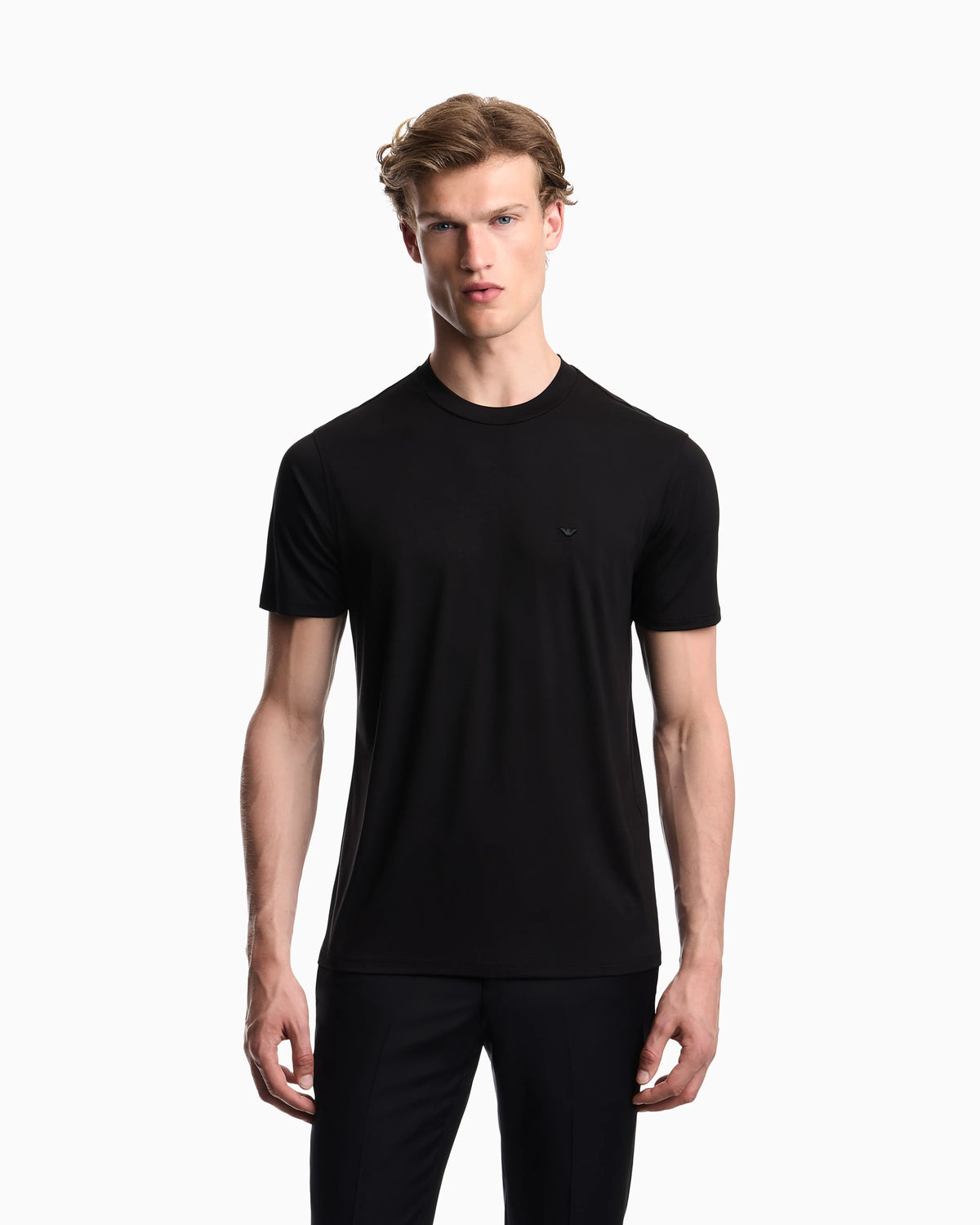 Plain-knit virgin wool jumper