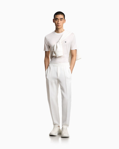 Jersey t-shirt with embroidery in lyocell-blend Essential