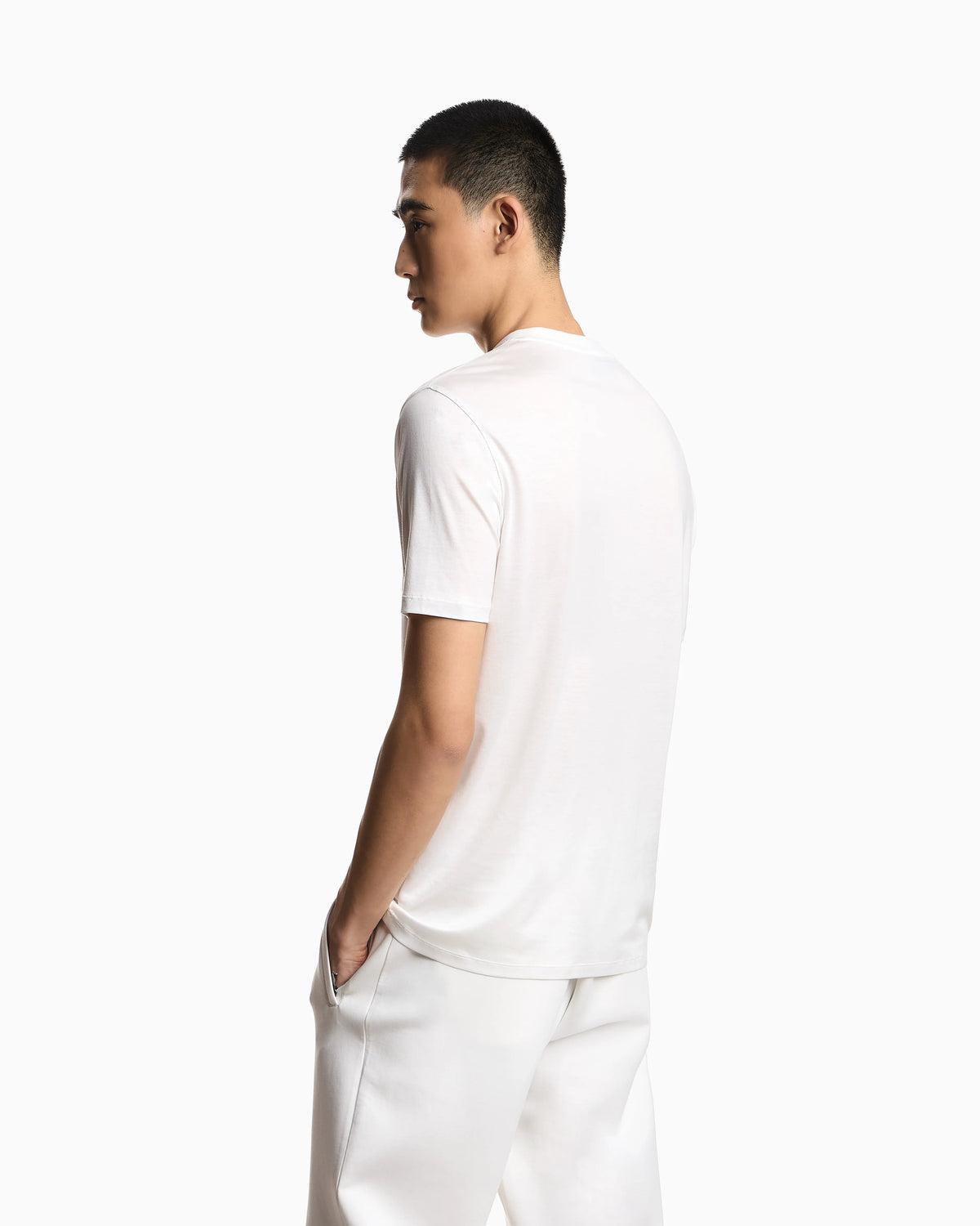 Jersey t-shirt with embroidery in lyocell-blend Essential