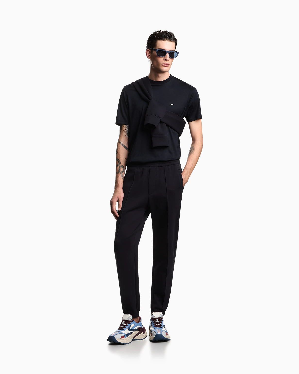 Jersey t-shirt with embroidery in lyocell-blend Essential