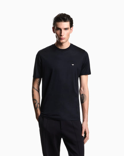 Jersey t-shirt with embroidery in lyocell-blend Essential
