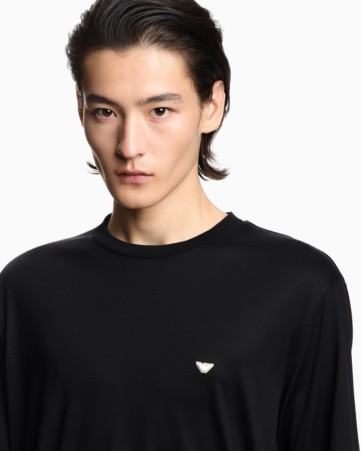 Jersey t-shirt with embroidery in lyocell-blend Essential