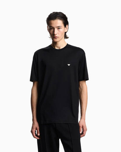 Jersey t-shirt with embroidery in lyocell-blend Essential