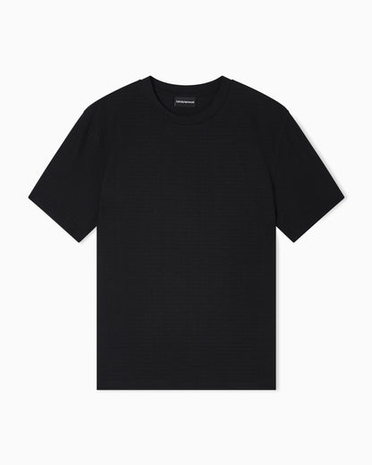 Jersey t-shirt in cotton jacquard with lettering Essential