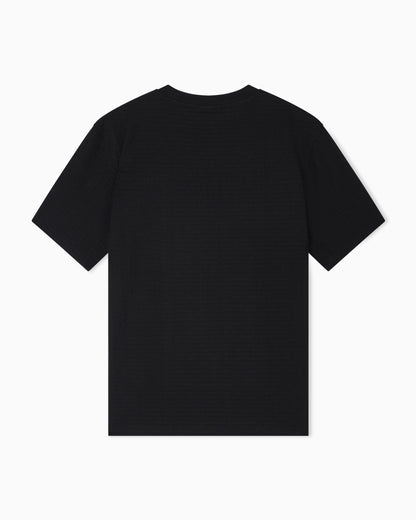 Jersey t-shirt in cotton jacquard with lettering Essential