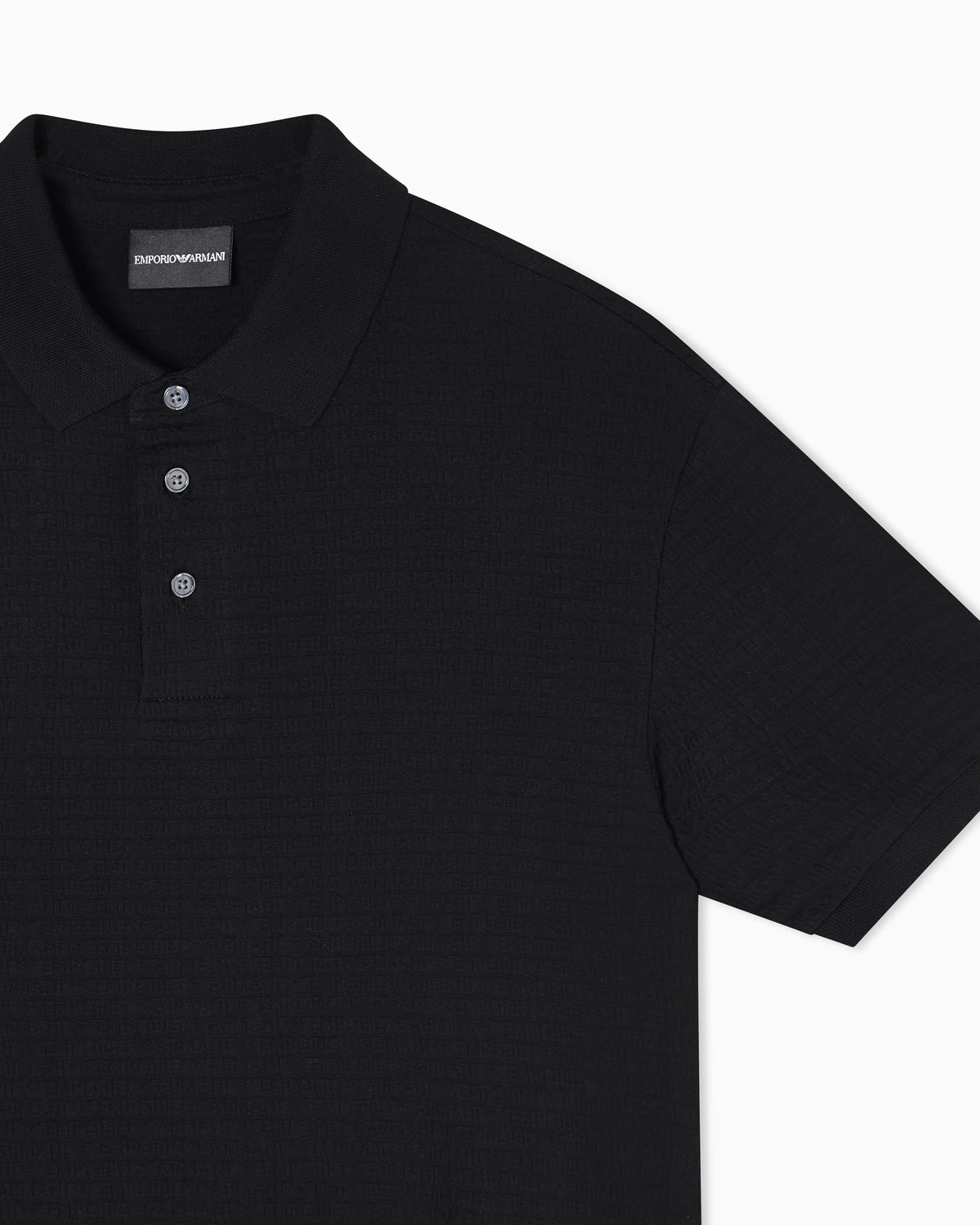 Jersey polo in jacquard cotton with logo lettering Essential