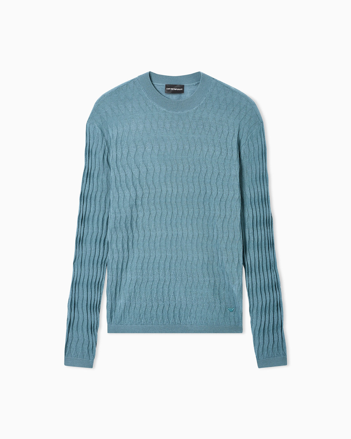 Textured virgin wool jumper