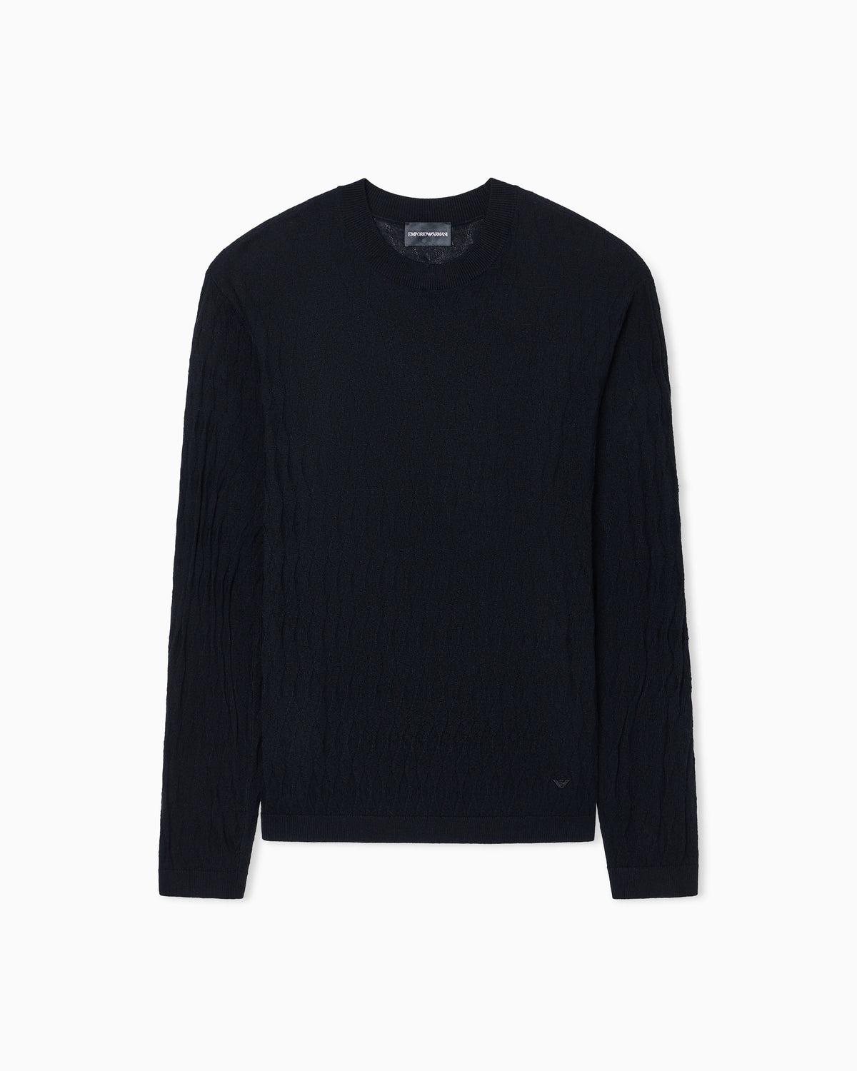 Textured virgin wool jumper