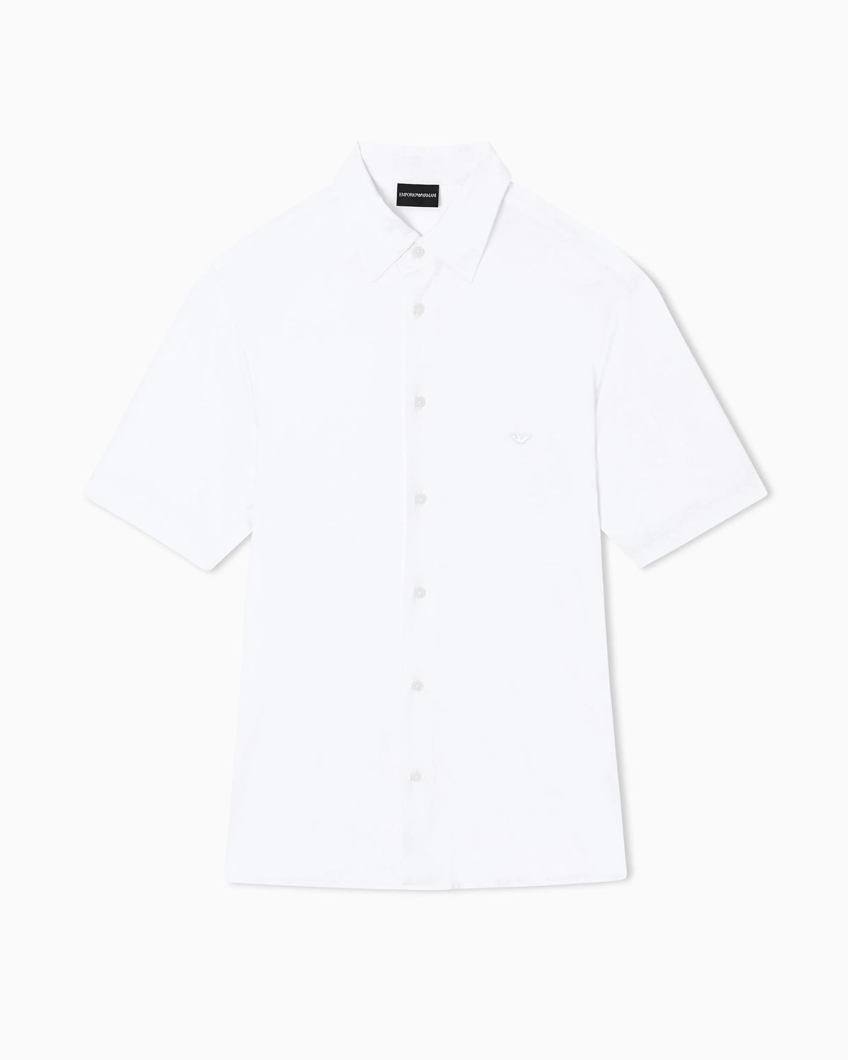 Slim fit lyocell jersey shirt with short sleeves Essential
