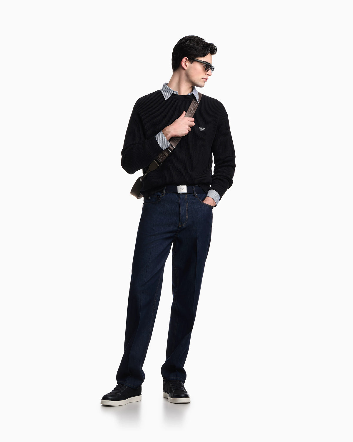 Half fisherman’s rib knit jumper