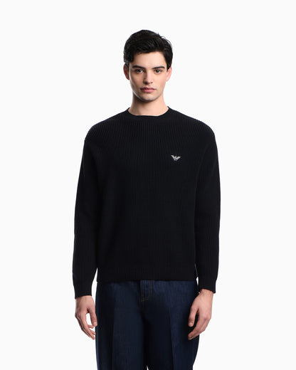 Half fisherman’s rib knit jumper
