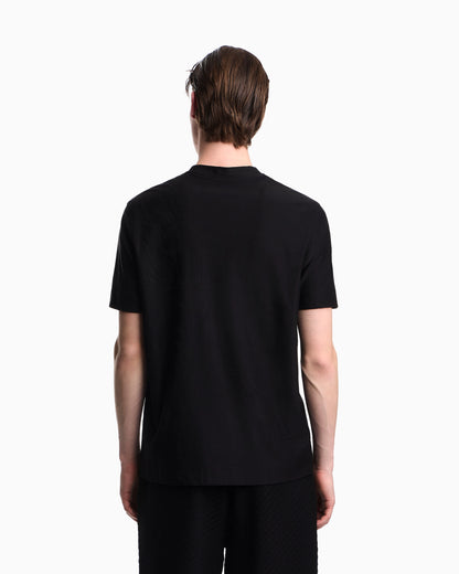 Jersey jacquard T-shirt with all-over motif
