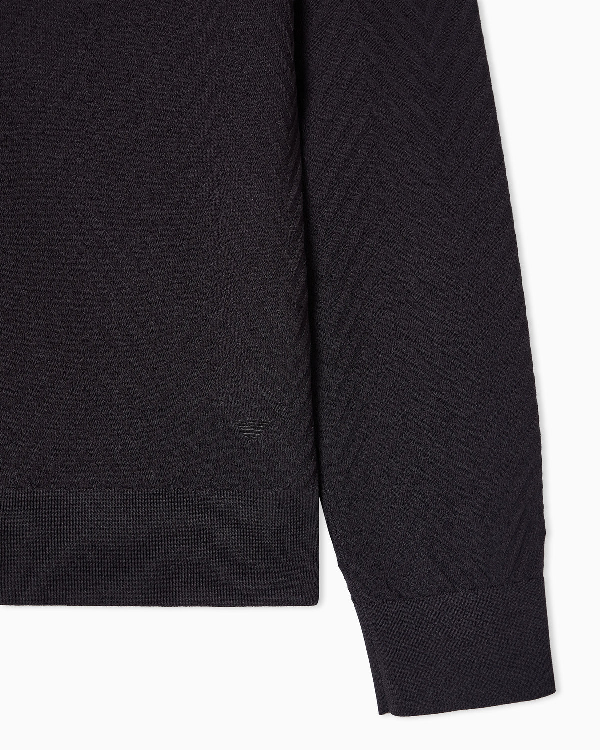 Icon viscose blend chevron full-zip cardigan
