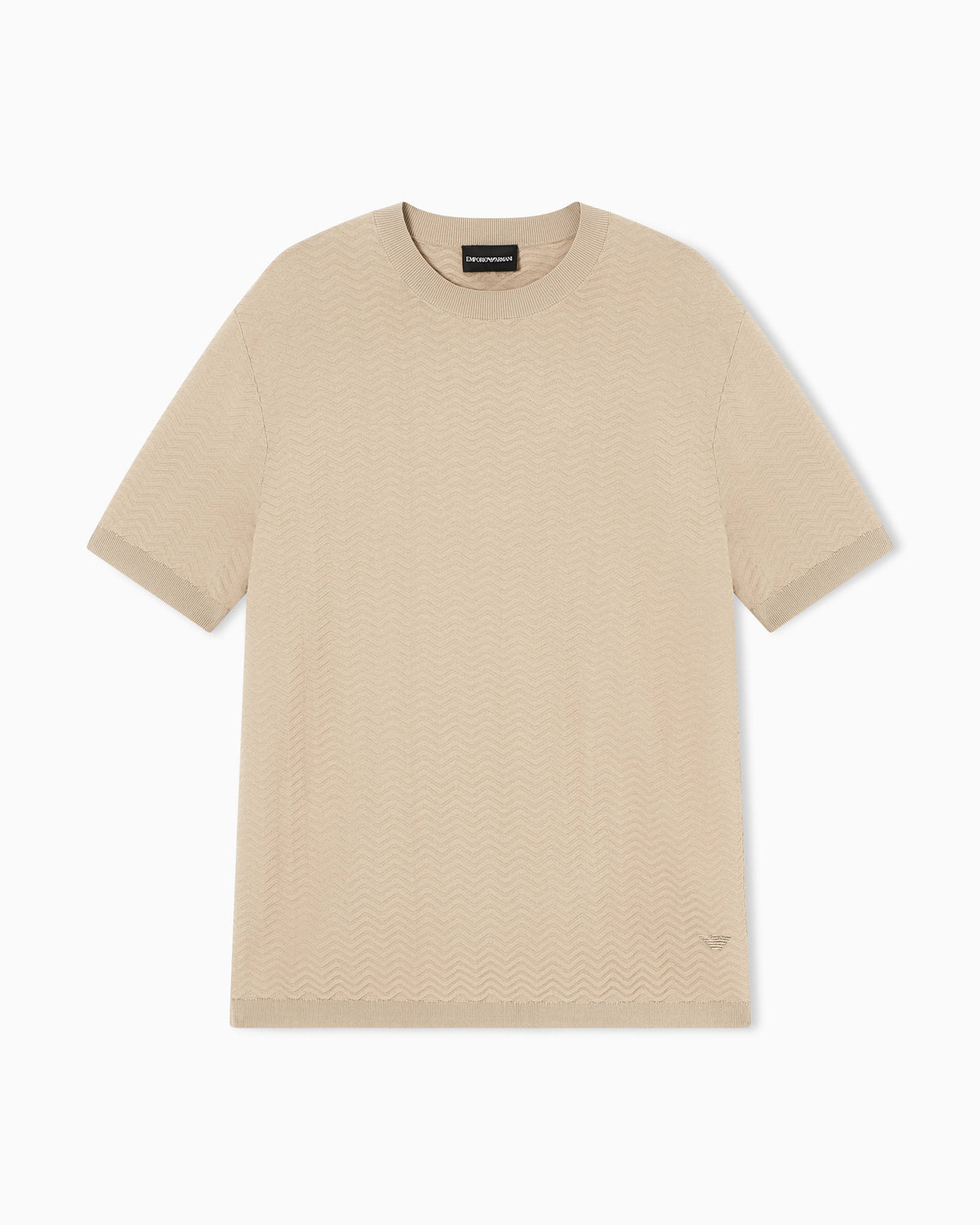 Icon viscose-blend chevron-stitch jumper