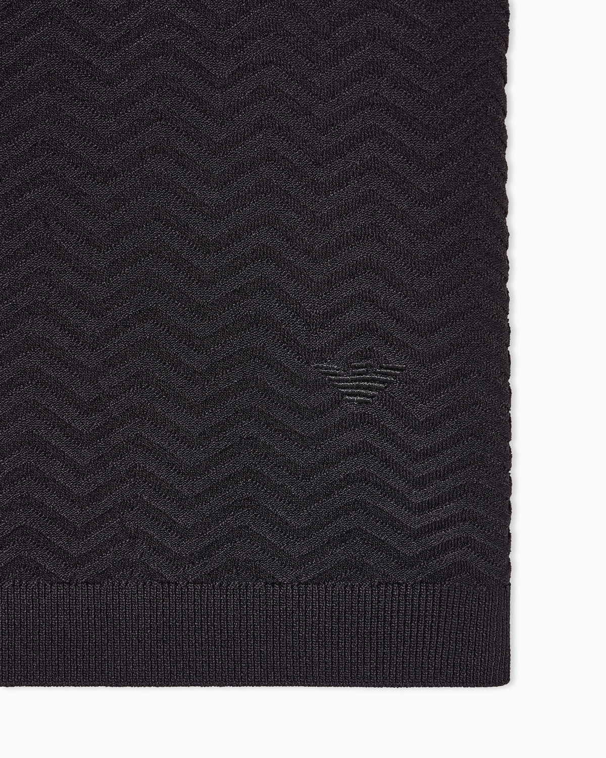 Icon viscose-blend chevron-stitch jumper