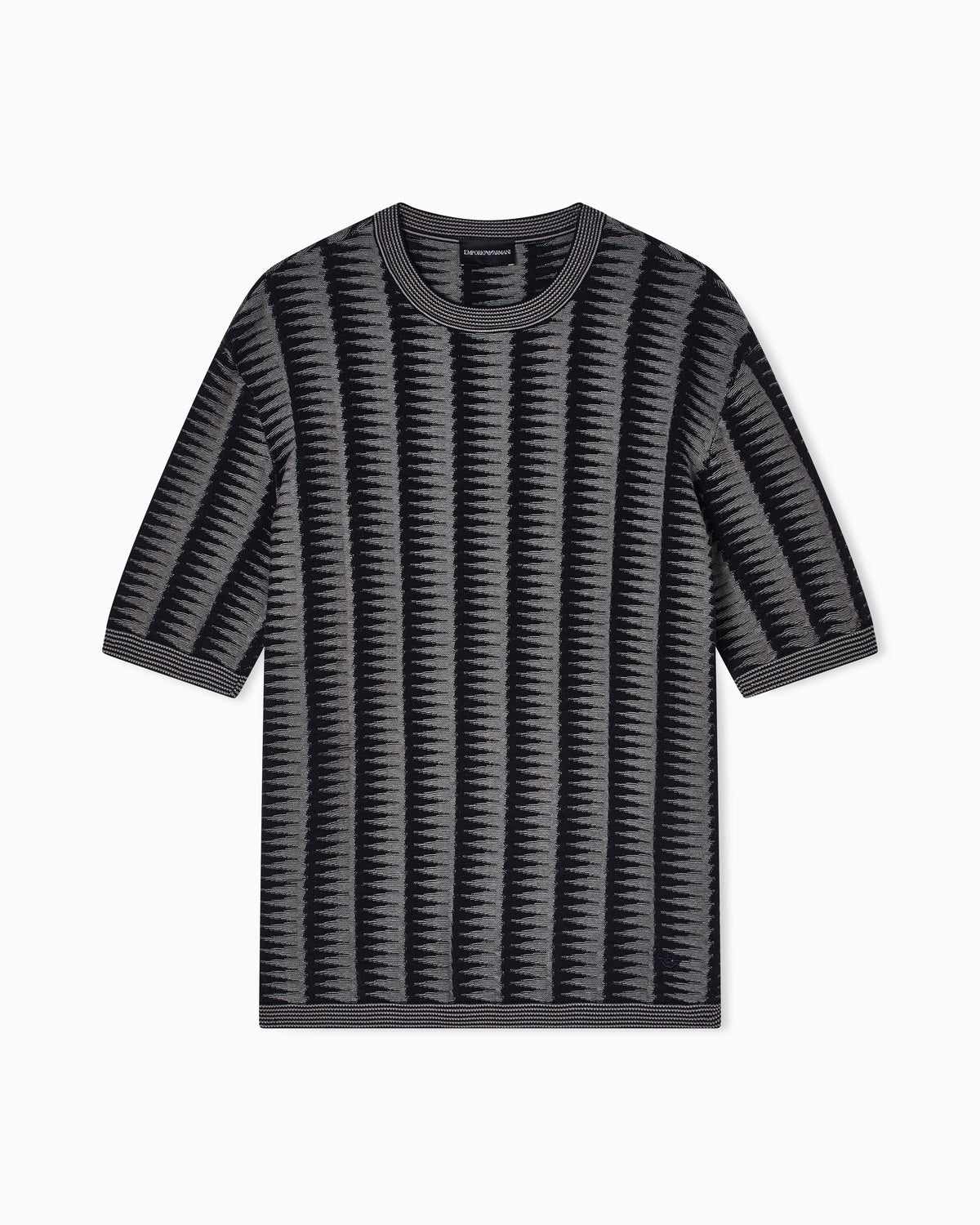Jumper with two-toned jacquard motif