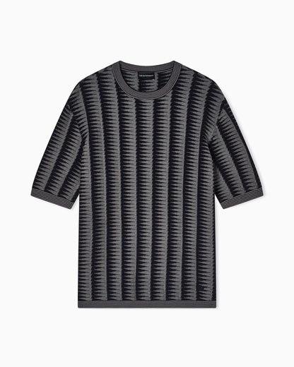 Jumper with two-toned jacquard motif