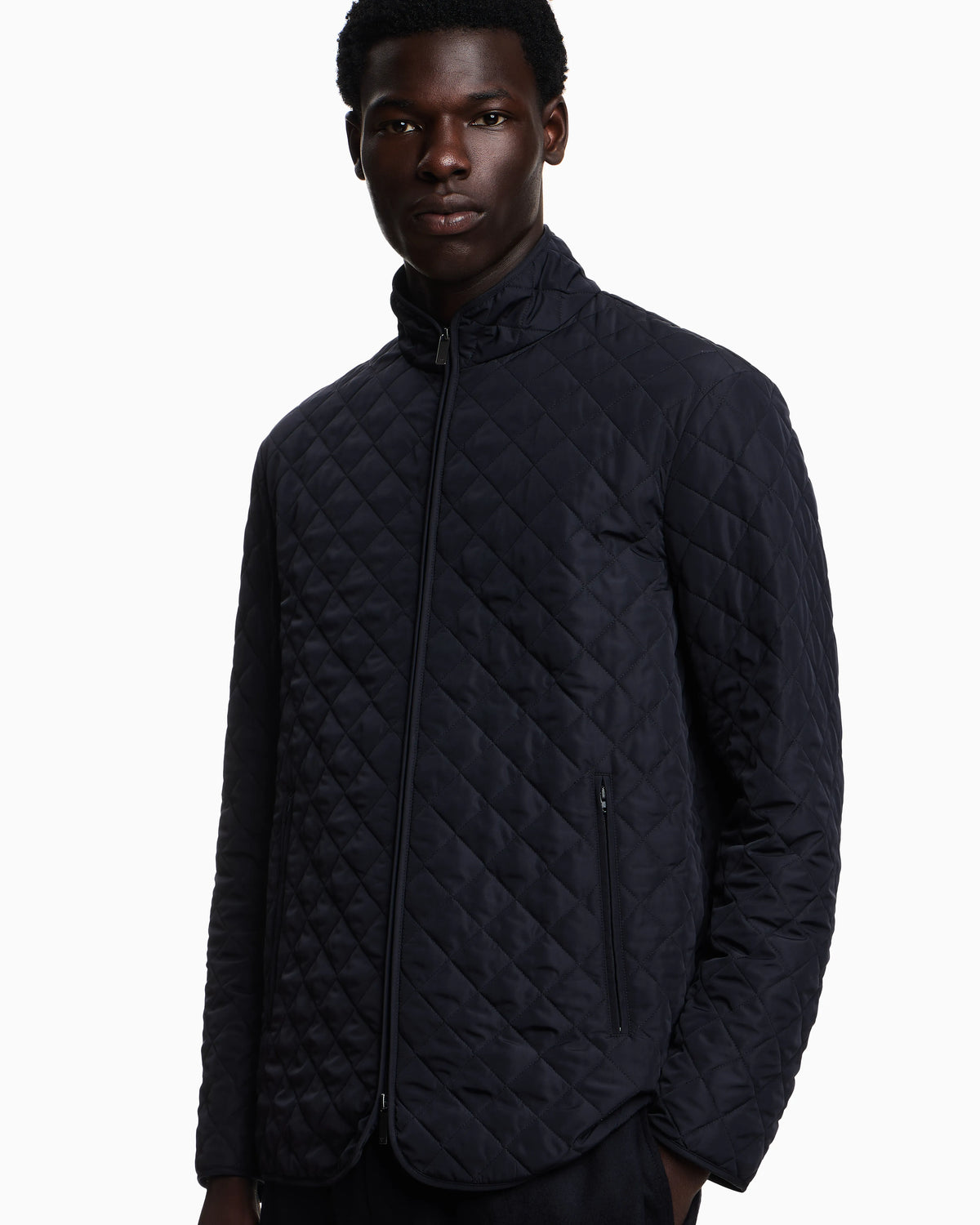 2-in-1 full-zip coat in pure combed cashmere