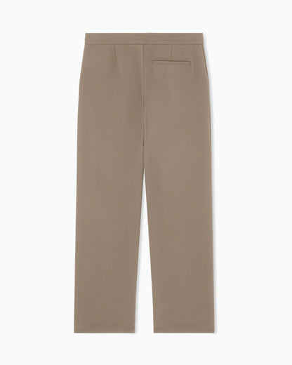 Icon 3D piqué-effect crêpe jersey trousers