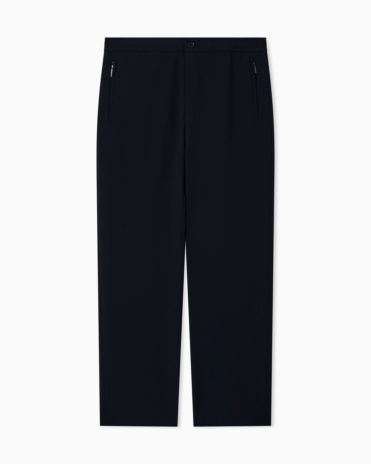 Icon 3D piqué-effect crêpe jersey trousers