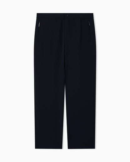Icon 3D piqué-effect crêpe jersey trousers