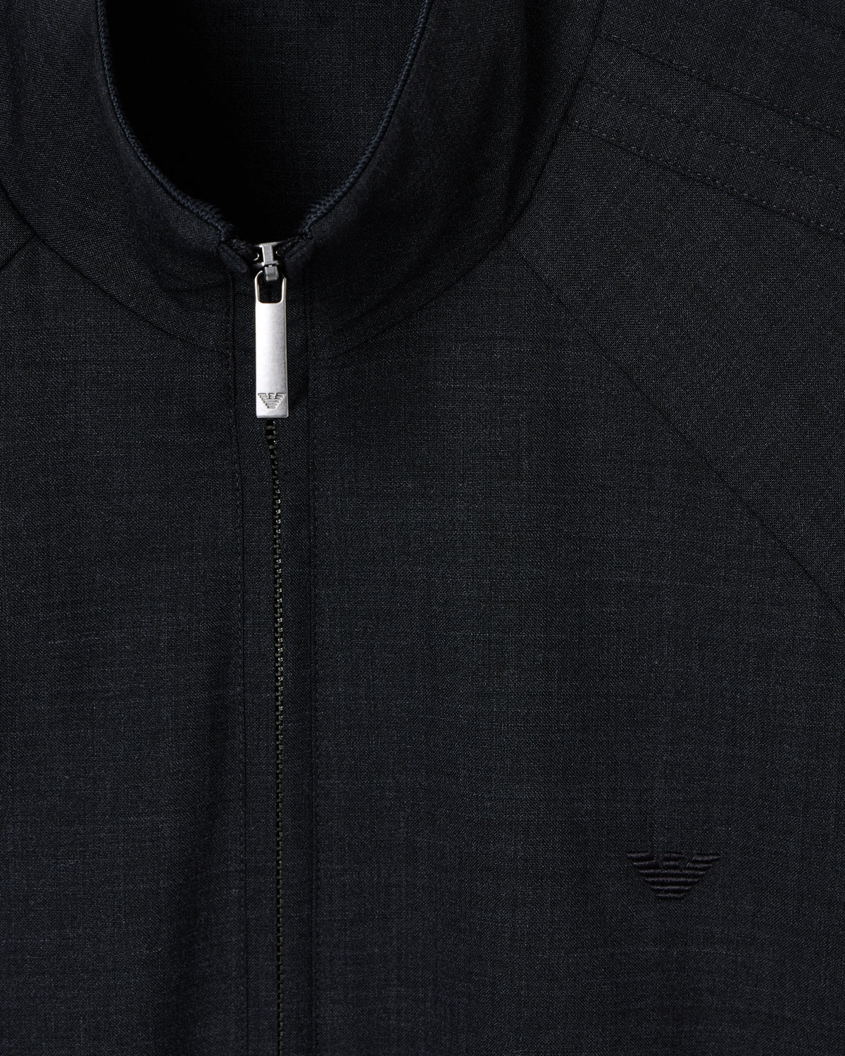 Icon full-zip blouson in stretch wool blend canvas