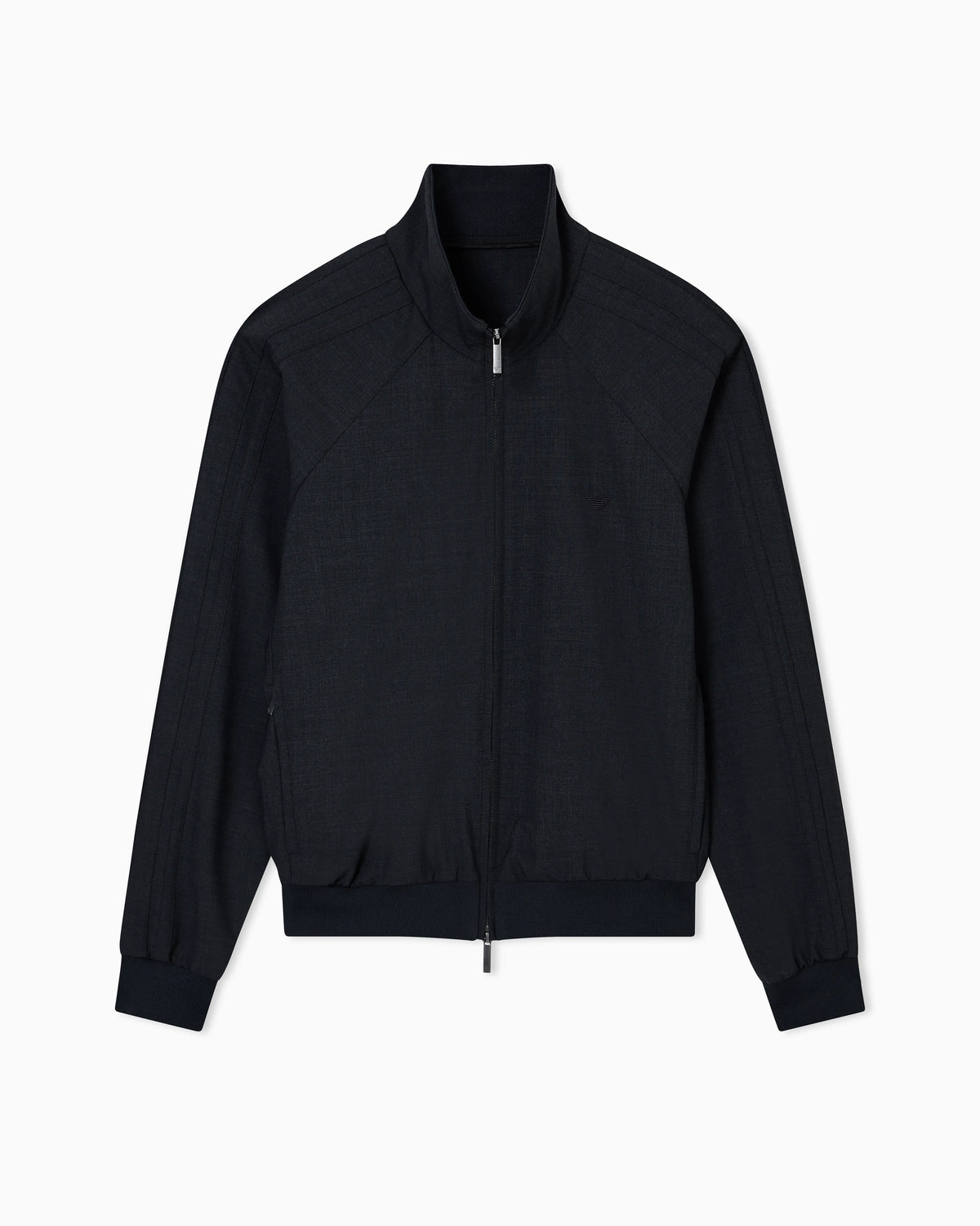 Icon full-zip blouson in stretch wool blend canvas