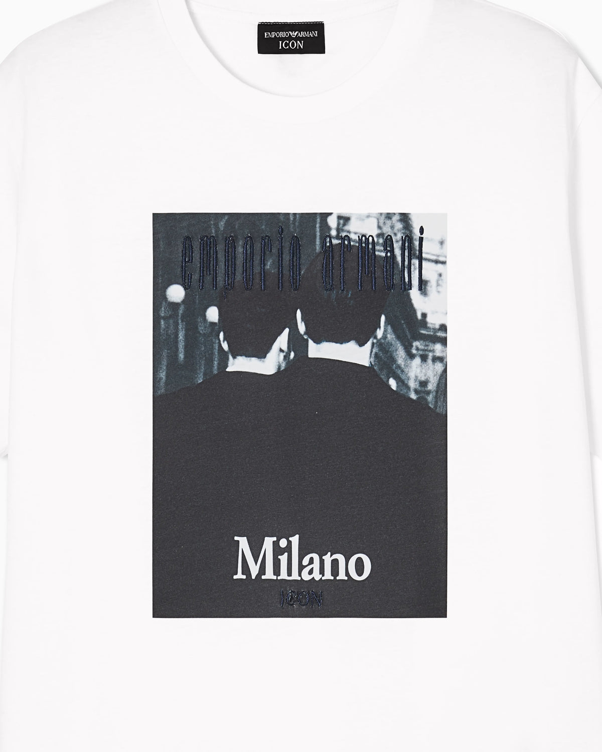 Icon jersey T-shirt with photographic print and embroidery