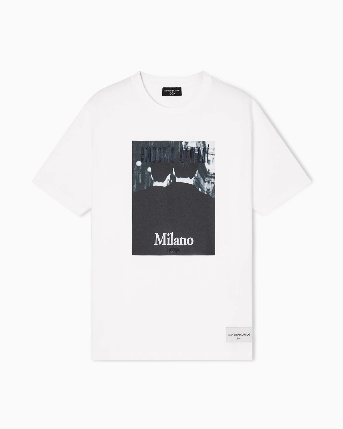 Icon jersey T-shirt with photographic print and embroidery
