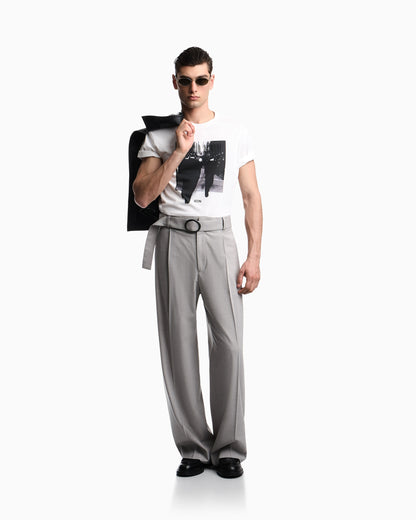 Icon jersey T-shirt with photographic print and embroidery