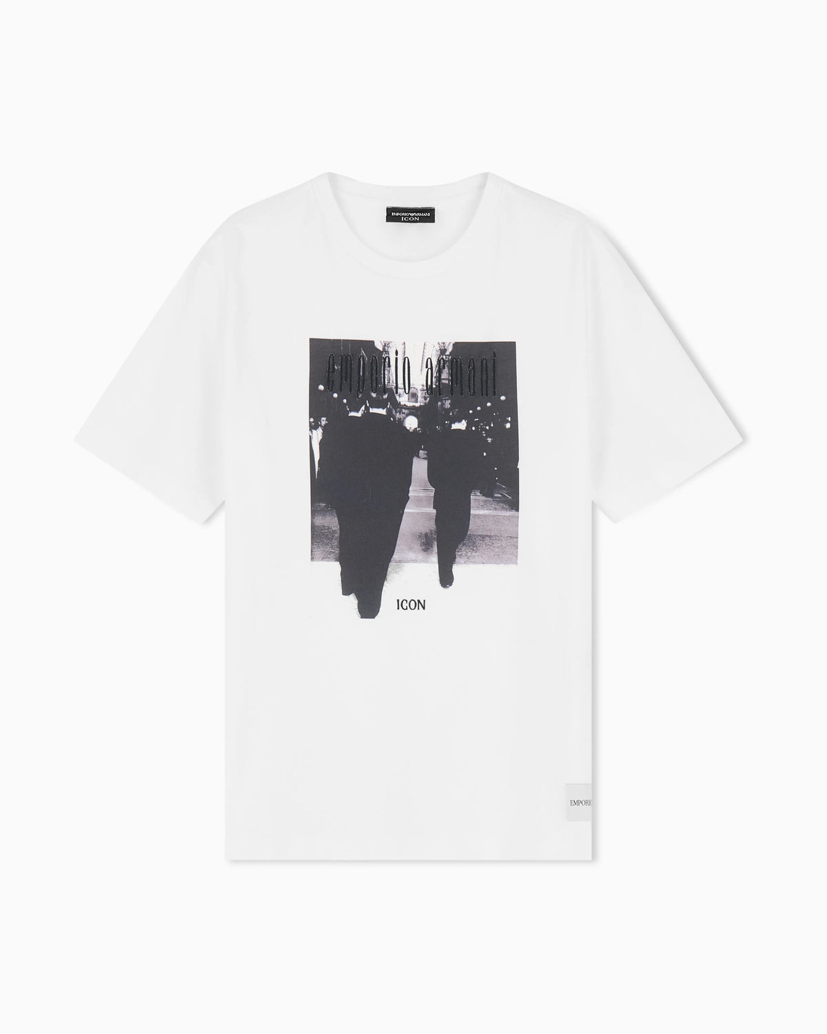 Icon jersey T-shirt with photographic print and embroidery