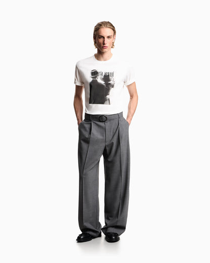 Icon jersey T-shirt with photographic print and embroidery