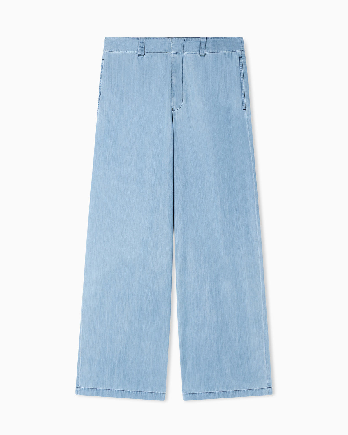 Icon lightweight denim wide-leg trousers