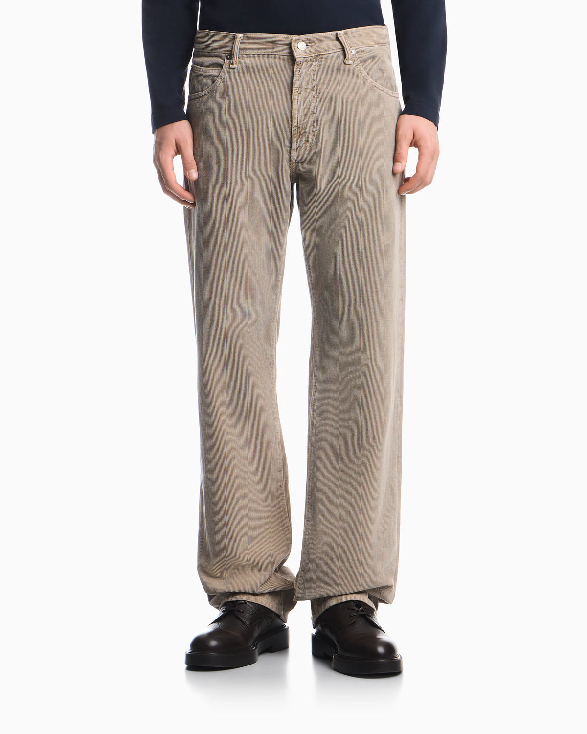 Regular fit five-pocket trousers in cotton corduroy