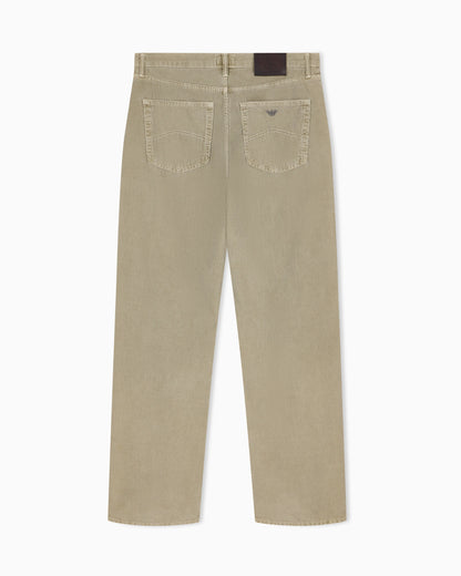 Regular fit five-pocket trousers in cotton corduroy