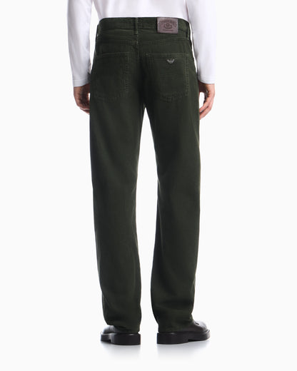 Regular fit five-pocket trousers in cotton corduroy
