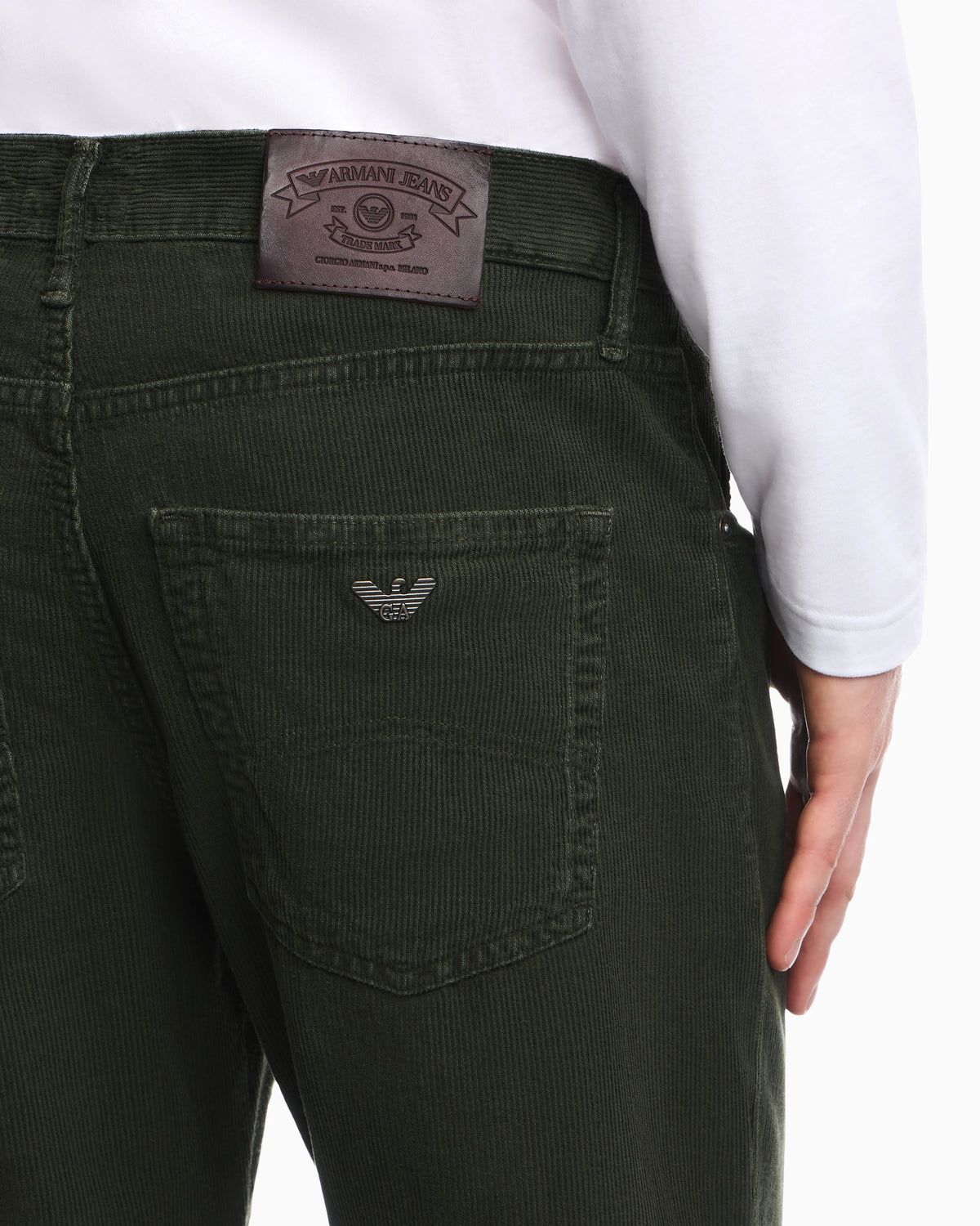 Regular fit five-pocket trousers in cotton corduroy