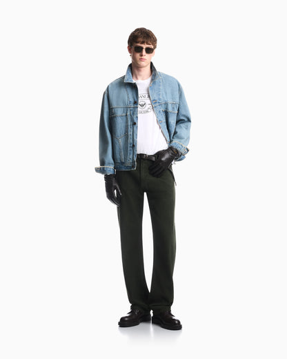 Regular fit five-pocket trousers in cotton corduroy