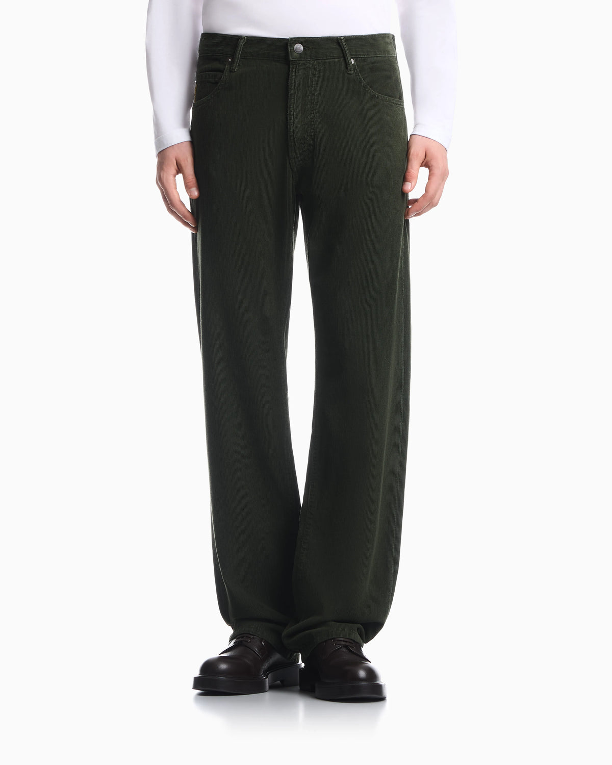 Regular fit five-pocket trousers in cotton corduroy