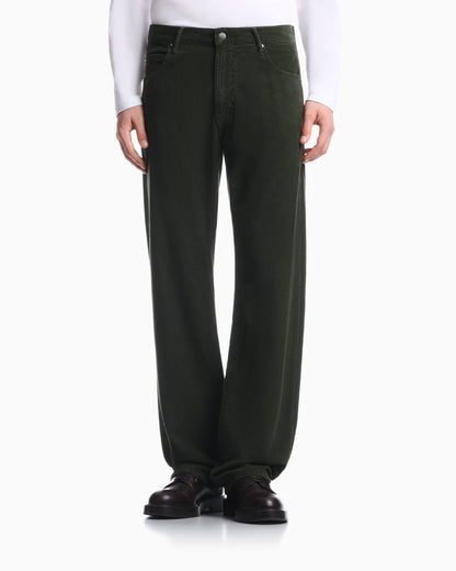 Regular fit five-pocket trousers in cotton corduroy