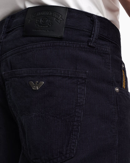 Regular fit five-pocket trousers in cotton corduroy