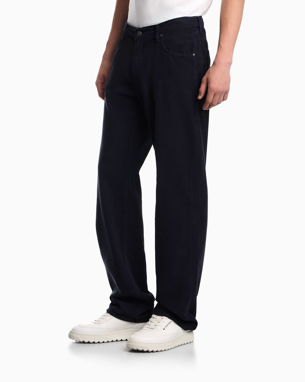 Regular fit five-pocket trousers in cotton corduroy