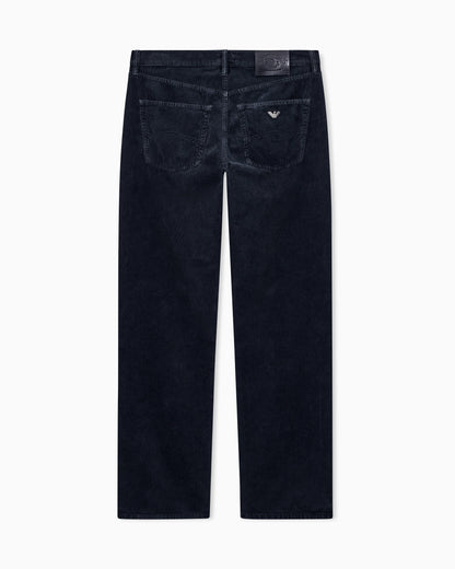 Regular fit five-pocket trousers in cotton corduroy