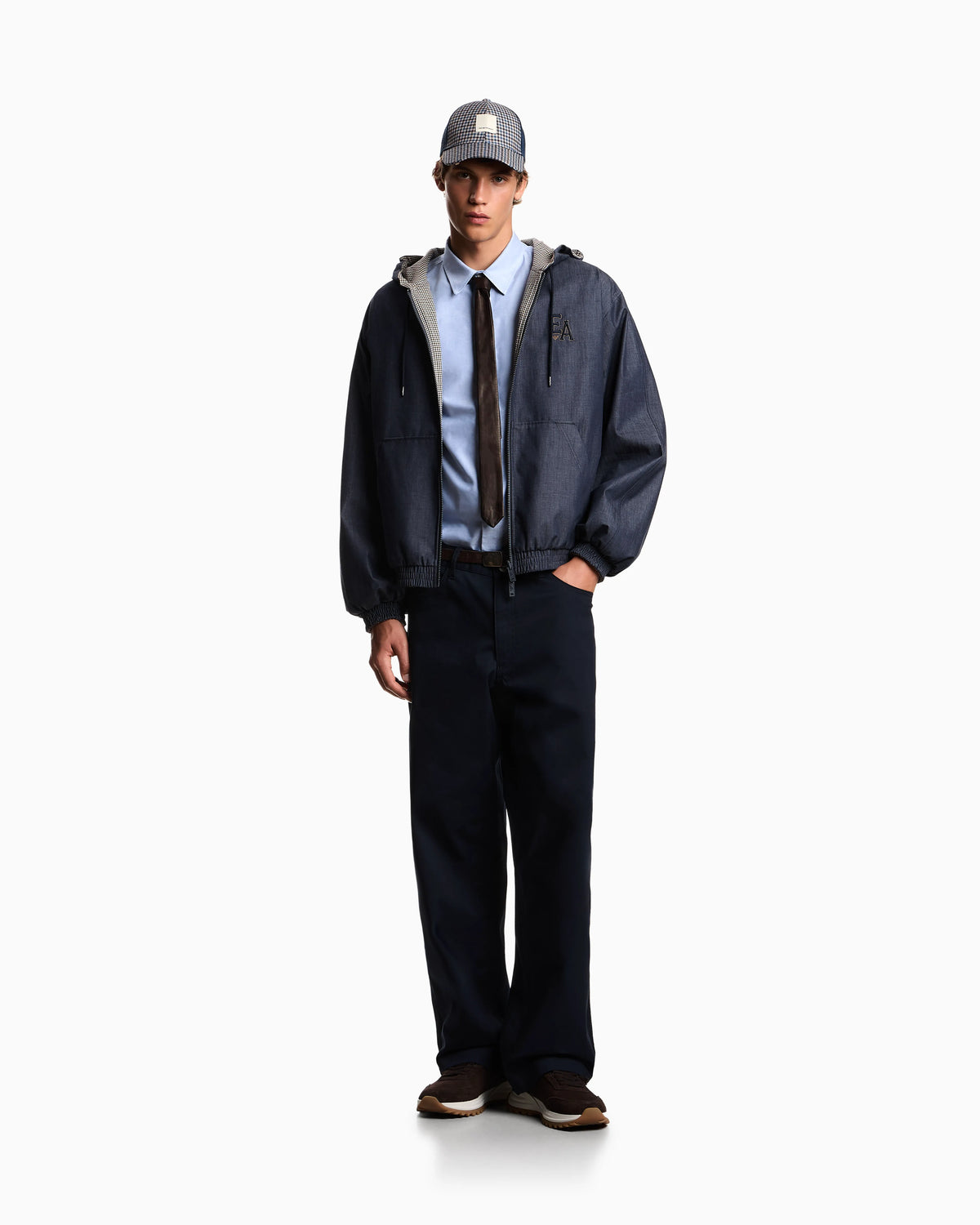 Eagle Club cotton Oxford shirt with embroidery