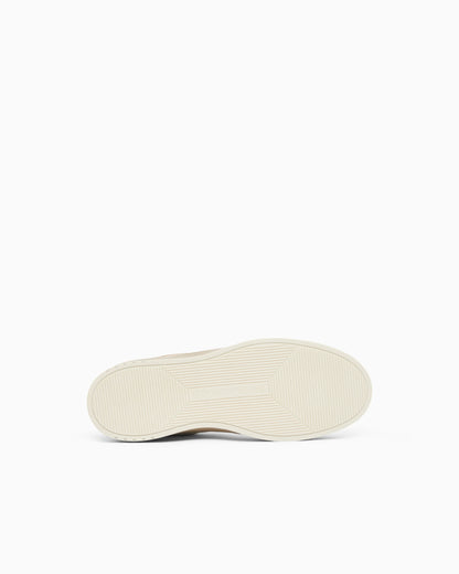 Leather sneakers with suede details