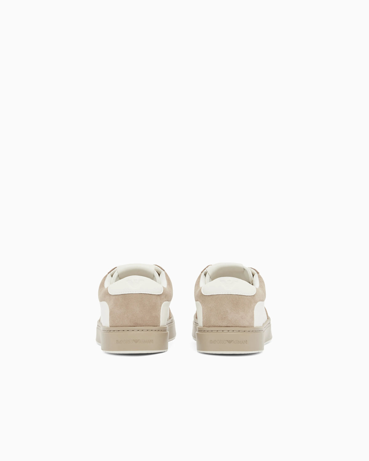 Leather sneakers with suede details