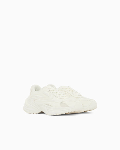 Suede and mesh sneakers