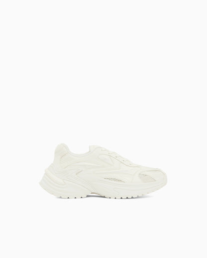 Suede and mesh sneakers