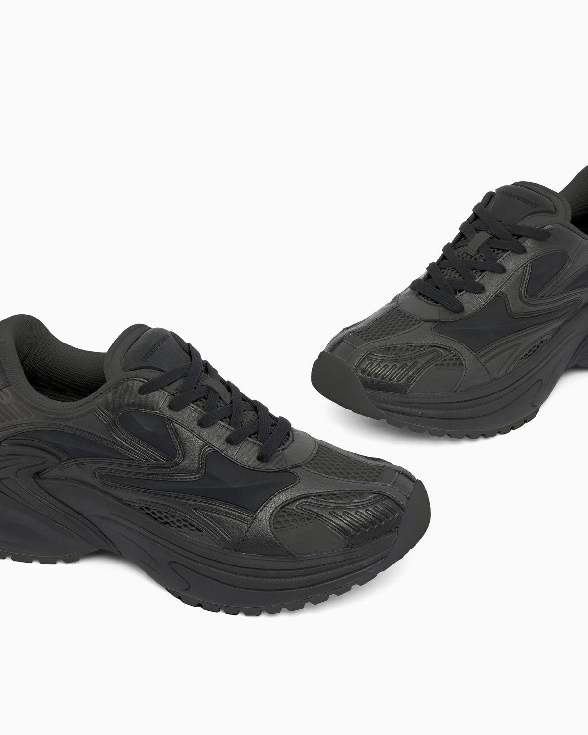 Suede and mesh sneakers