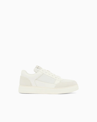 Cordura sneakers with suede details